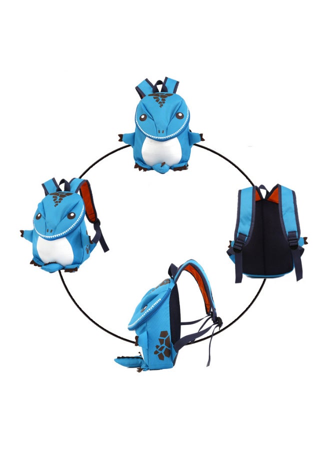JOLLY Dinosaur Cartoon School Backpack Blue/White - Image 4
