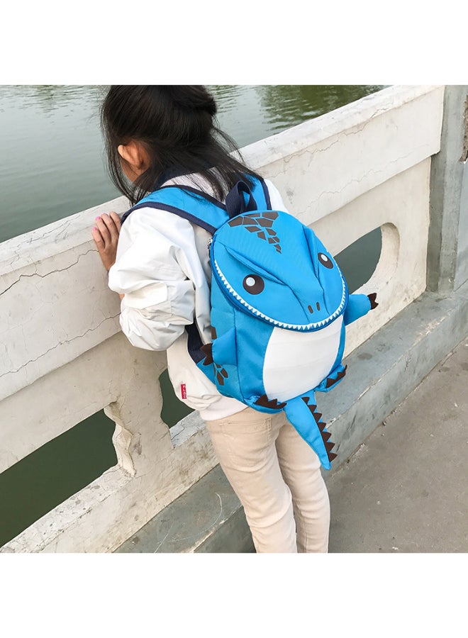 JOLLY Dinosaur Cartoon School Backpack Blue/White - Image 5