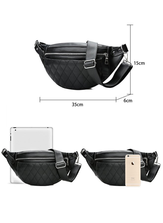 JOLLY - Checked Chest Waistpack Bag Black - Image 1