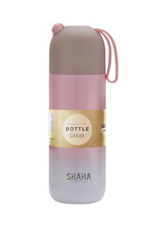 SHAHA Stainless Steel Vaccum Bottle Pink/Brown/Grey 