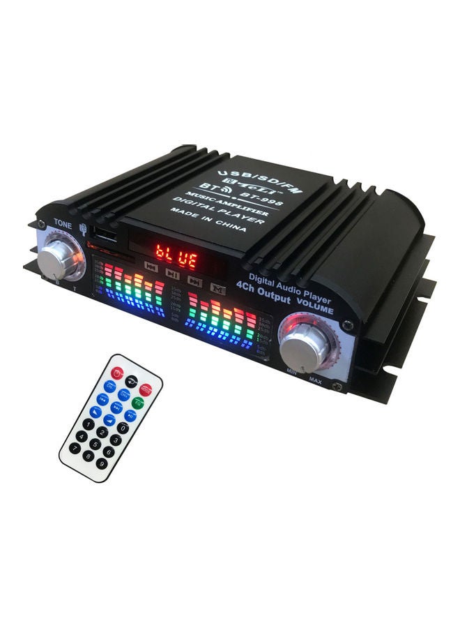 USB Mini Digital Display Power Amplifier BT-998 Black  - Image 1