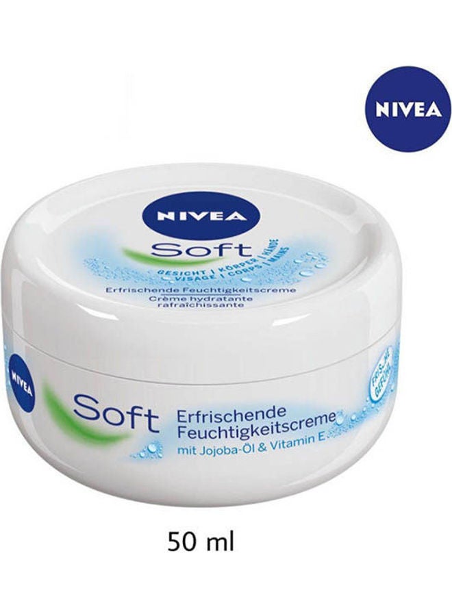 Nivea - Soft Moisturizing Cream Refreshingly Jar White 50ml - Image 1