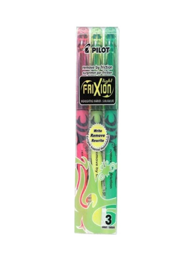 بايلوت طقم أقلام هايلايتر فريكسيون من 3 قطع أحمر/ أصفر/أخضر - Image 2