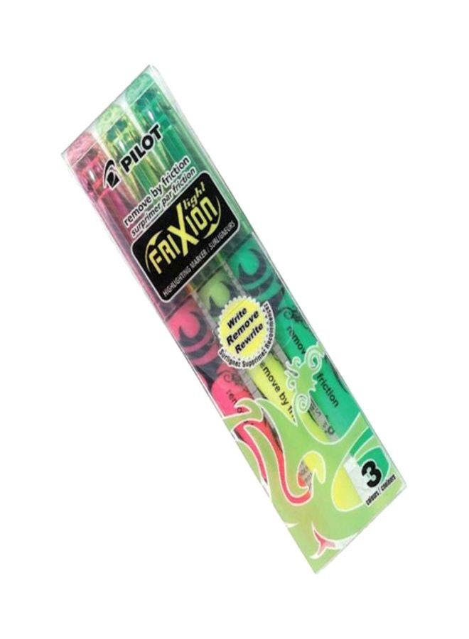 بايلوت طقم أقلام هايلايتر فريكسيون من 3 قطع أحمر/ أصفر/أخضر - Image 3
