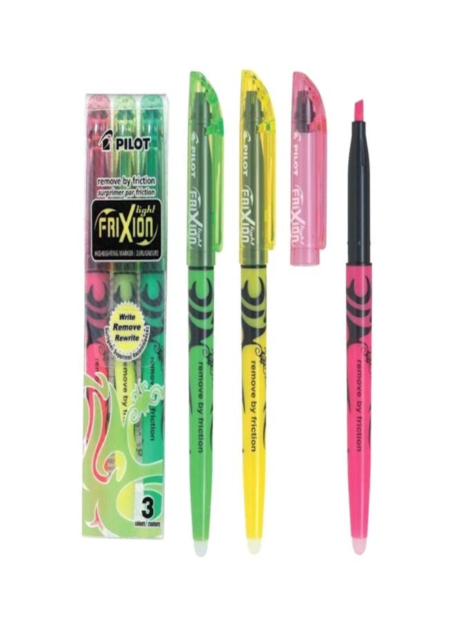 بايلوت طقم أقلام هايلايتر فريكسيون من 3 قطع أحمر/ أصفر/أخضر - Image 4
