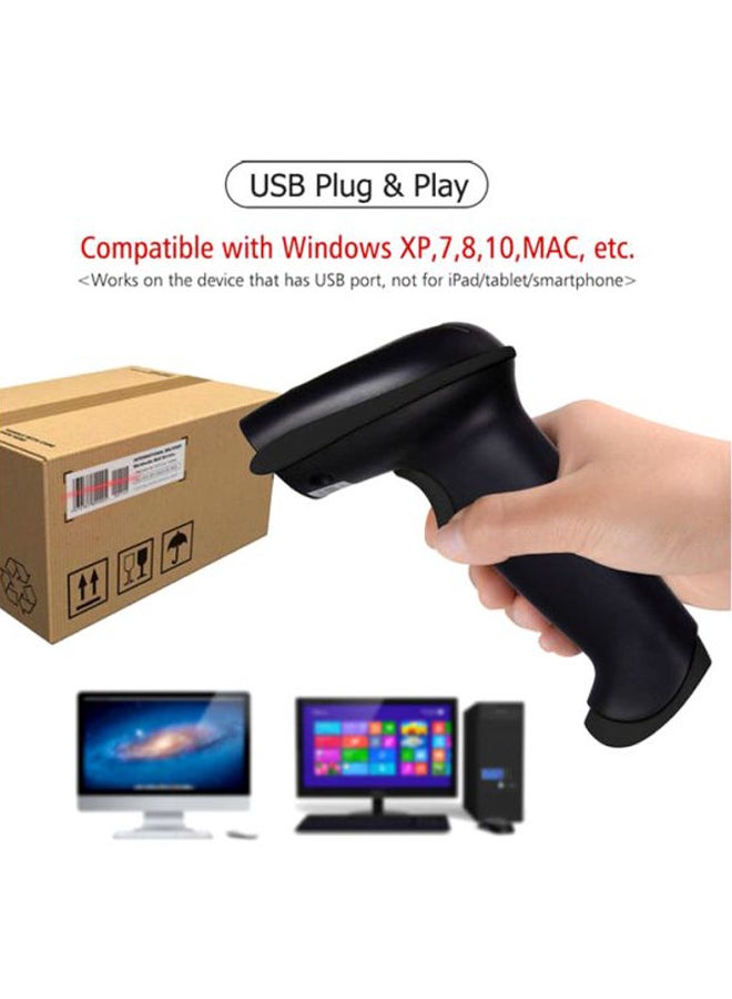 أيبيسي ماسح باركود ضوئي تلقائي بمنفذ USB متوافق مع أنظمة ويندوز وماك أسود - Image 4