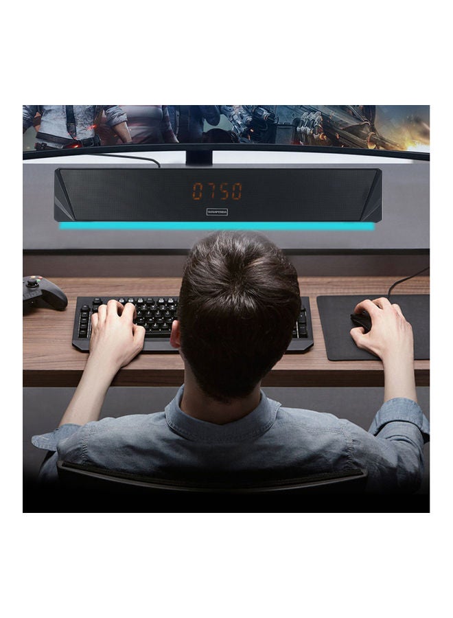 Clock Desktop Wireless Bluetooth 5.0 Soundbar L7-B Black  - Image 3