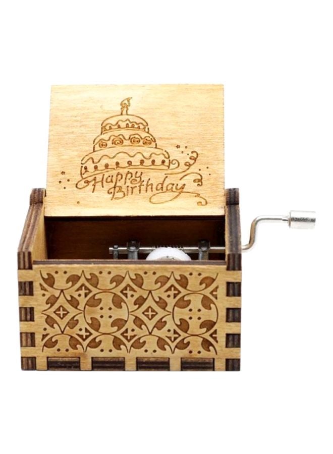 Beauenty Happy Birthday Classic Mini Wooden Music Box 10.2x5x6.6cm 