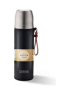 SHAHA Stainless Steel Vaccum Bottle Black/Silver 