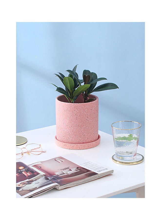 Medium Straight Tube Painted Ceramic Flowerpot Pink 14x14x14cm - v1614700453/N44864912A_2