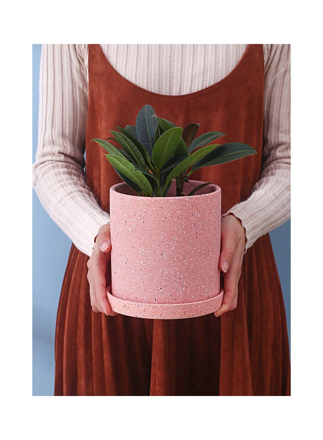 Medium Straight Tube Painted Ceramic Flowerpot Pink 14x14x14cm - v1614700453/N44864912A_3