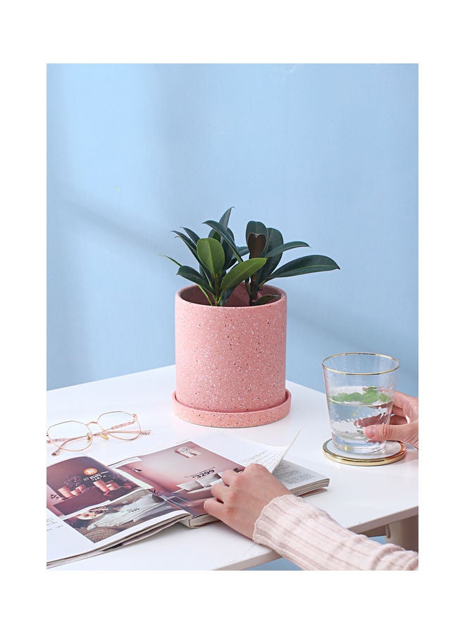 Medium Straight Tube Painted Ceramic Flowerpot Pink 14x14x14cm - v1614700453/N44864912A_4