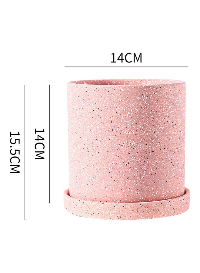 Medium Straight Tube Painted Ceramic Flowerpot Pink 14x14x14cm - v1614700453/N44864912A_5