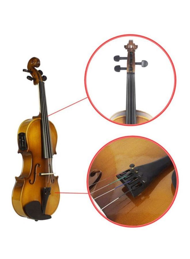 ammoon - Acoustic EQ Electric Violin With Bow Hard Case - Image 1