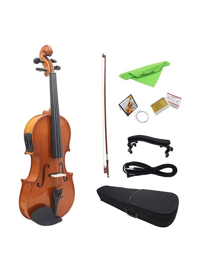 ammoon - Natural Acoustic EQ Violin With Hard Case - Image 1