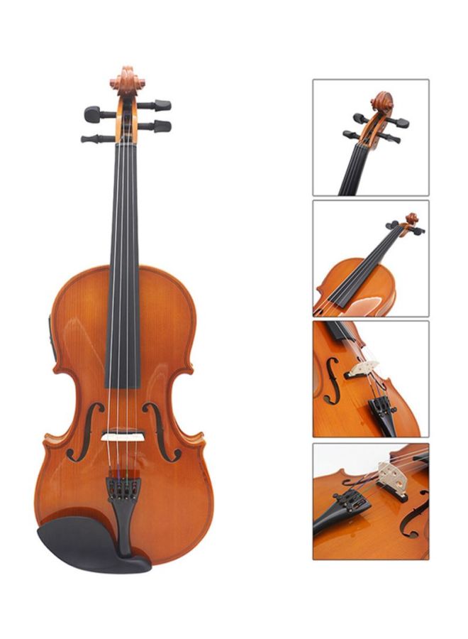 ammoon - Natural Acoustic EQ Violin With Hard Case - Image 1