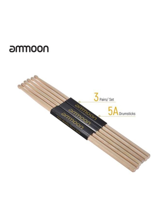 ammoon 3 Pair Wooden Drumstick Set  - Image 2