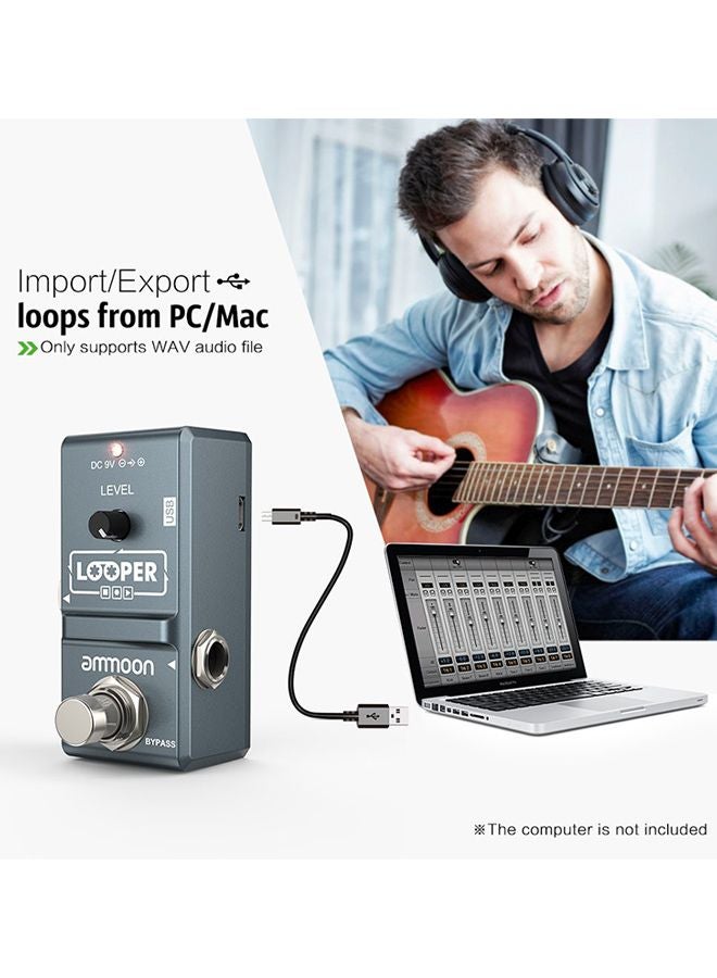 ammoon Nano Loop Electric Guitar 10-Minutes Recording With USB Cable  - Image 5