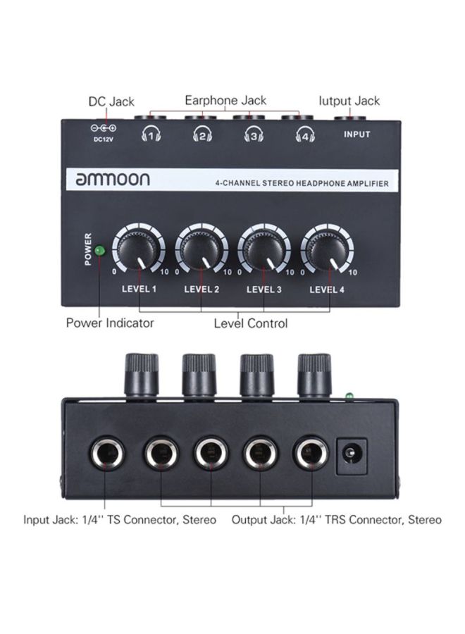 أمون مضخم صوت سماعة رأس ستيريو صغير الحجم مع محول طاقة - Image 2