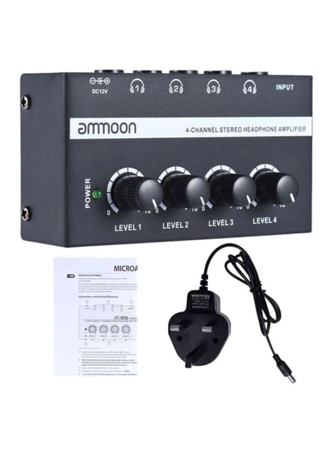 أمون مضخم صوت سماعة رأس ستيريو صغير الحجم مع محول طاقة - Image 3