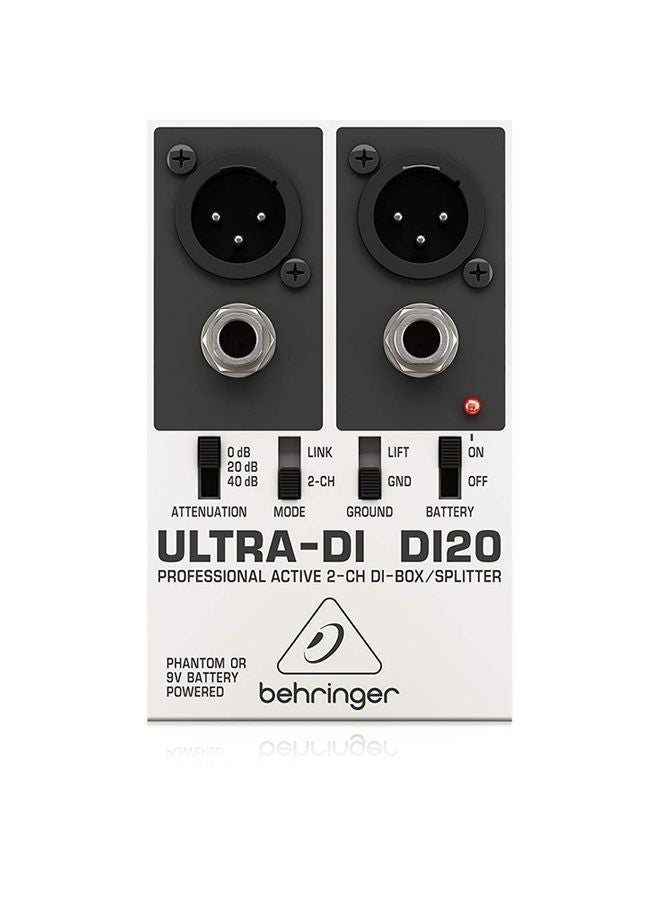 behringer Ultra-DI DI20 Professional Active 2-Channel Splitter - Image 2
