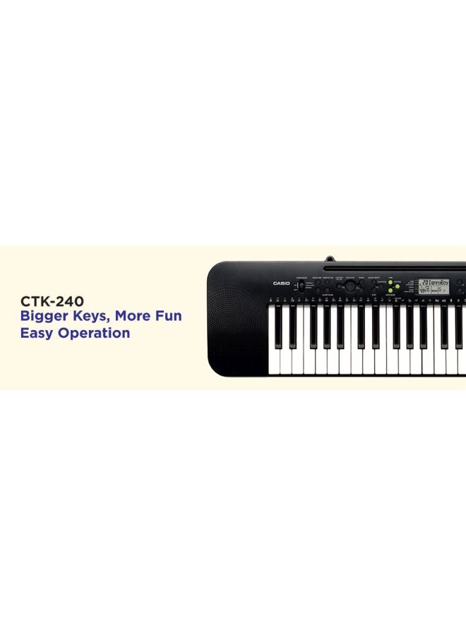 CASIO - CTK-240 Standard Electronic Keyboard 49 Standard Size Keys - Image 1