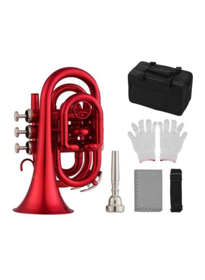 Muslady Pocket Trumpet Wind Instrument With Accessories Set  - Image 1