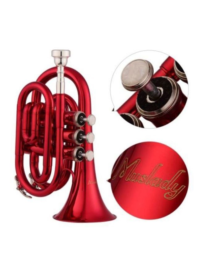 Muslady Pocket Trumpet Wind Instrument With Accessories Set  - Image 3