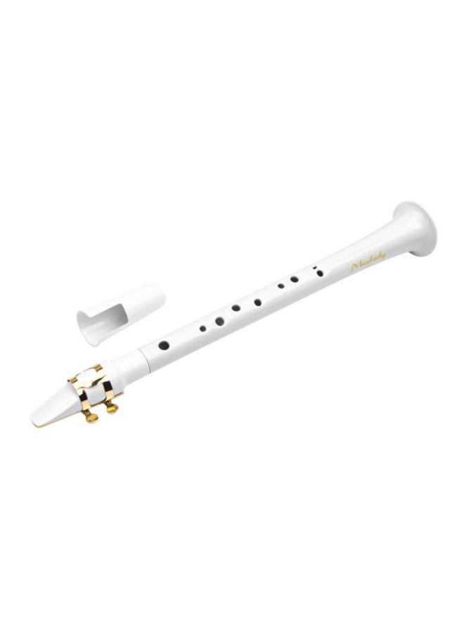 Muslady Mini Elegant White Saxophone With Carrying Bag  - Image 1
