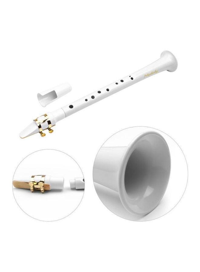 Muslady Mini Elegant White Saxophone With Carrying Bag  - Image 4