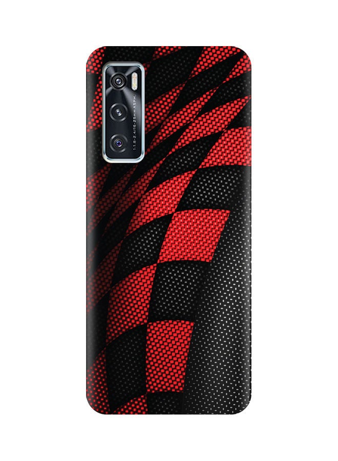 AMC DESIGN Protective Case Cover For Vivo V20 SE Black / Red - Image 1