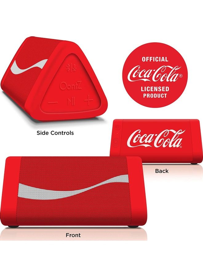 Enhanced Stereo IPX5 Splashproof Bluetooth Speaker Red/White - Image 2