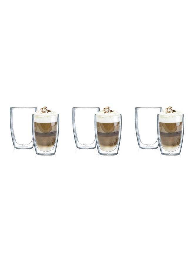 Orchid 6-Piece Neoflam Double Wall Borosilicate Tea Cup Set Clear - Image 1