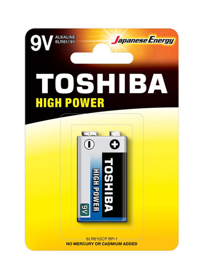 Toshiba - High Power Alkaline Battery 9V Multicolour - Image 1