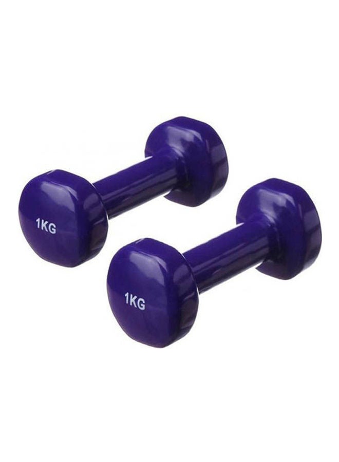 2 Pieces Double Dumbbells Vinyl 1kg - Image 1
