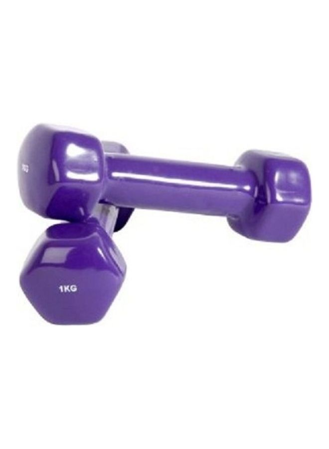 2 Pieces Double Dumbbells Vinyl 1kg - Image 2