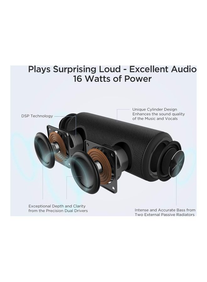 Outdoor Portable Bluetooth Speakers Black - Image 2