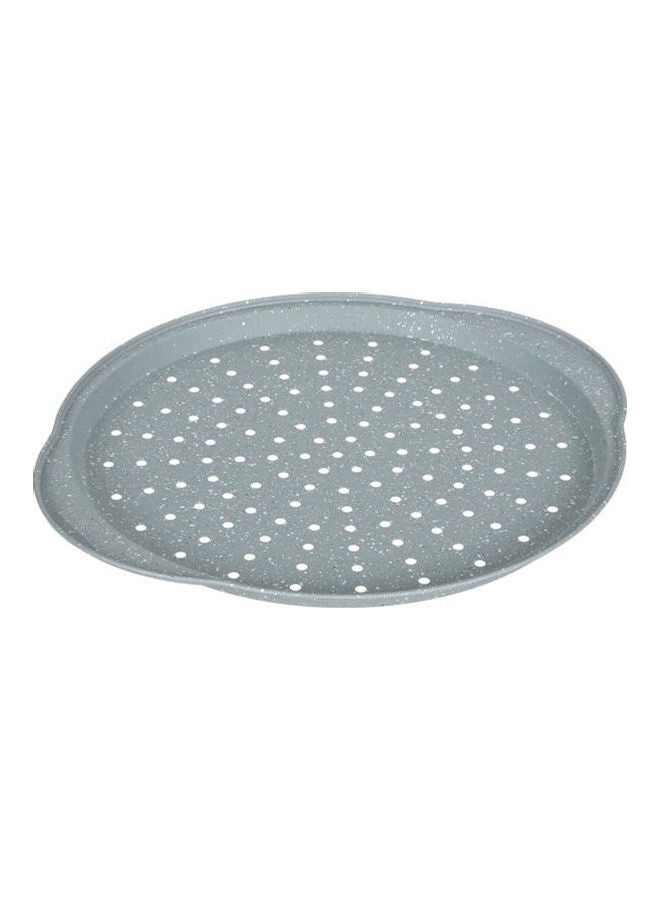 Neoflam Marble Slotted Pizza Tray With Handle Silver 37cm