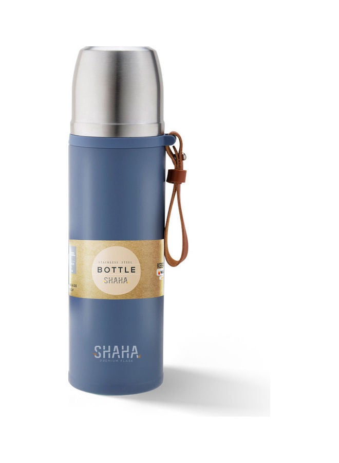 SHAHA - Stainless Steel Vaccum Bottle Blue/Silver - Image 1