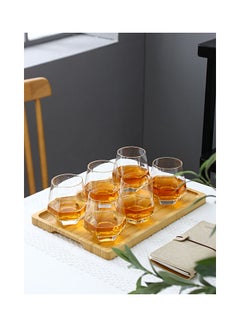 6-Piece Hexagonal Low Glass Water Cup Clear 9.3cm - v1614723480/N44865513A_2