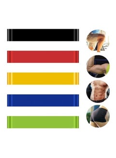 Generic 5-Piece Gradient Natural Latex Tension Fitness Pull Ring Elastic Resistance Band  - Image 3