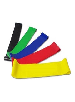 Kanteen Store 5 Color Body Building Yoga Stretch Bands Fitness Resistance Belt Fitness Rubber Band Elastic Exercise Straps Indoor Sport Gym Pull Up For Fit Body Building Exercise  - Image 1