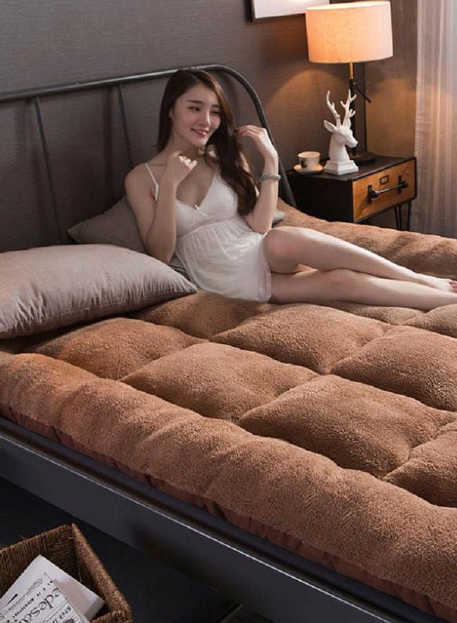 Mattress Topper Flannel Brown 220x200cm  - Image 1