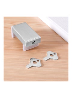 Generic Child Protection Door And Window Flat Key Safety Lock Silver  - Image 2