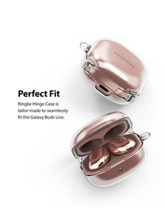 Ringke Hard Shell Protective Cover With Keychain Carabiner For Galaxy Buds Live (2020) Clear  - Image 3