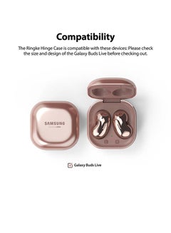 Ringke Hard Shell Protective Cover With Keychain Carabiner For Galaxy Buds Live (2020) Clear  - Image 4