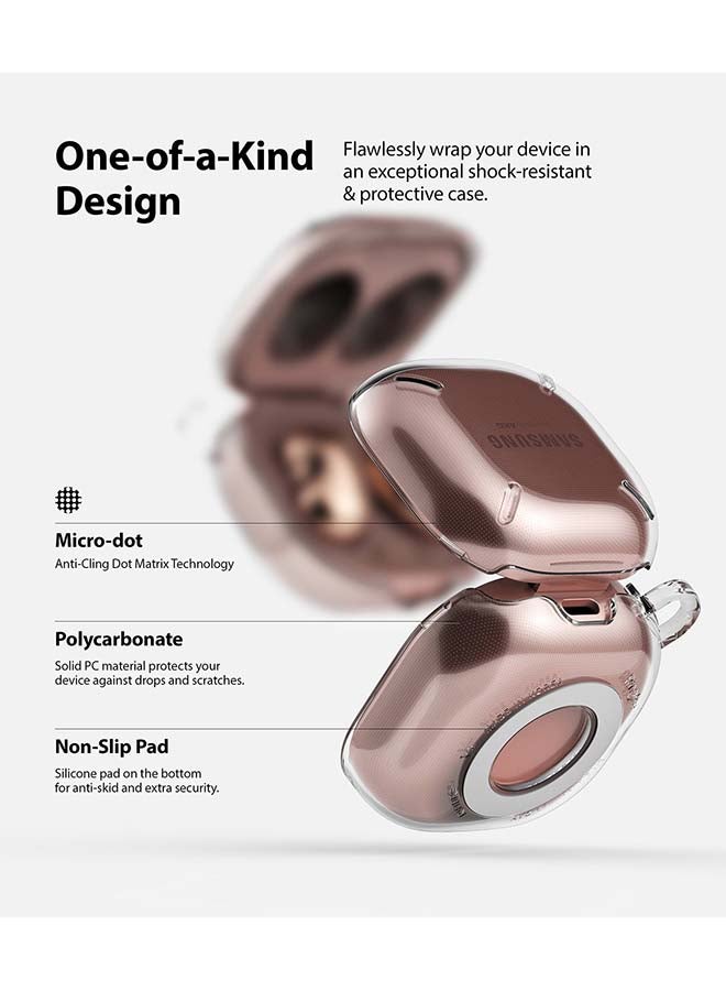 رينجك غطاء حماية صلب مزود بقفل لسلسلة المفاتيح لسماعة جالاكسي بودز لايف إصدار (2020) شفاف - Image 3