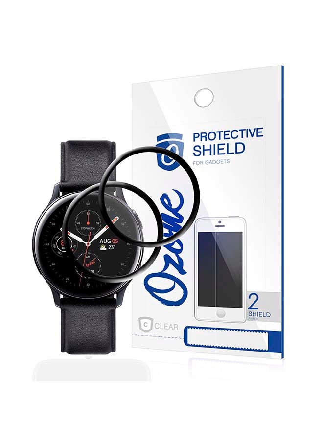 O Ozone 2-Piece Tempered Glass Screen Protector For Galaxy Active 2 Black - Image 1