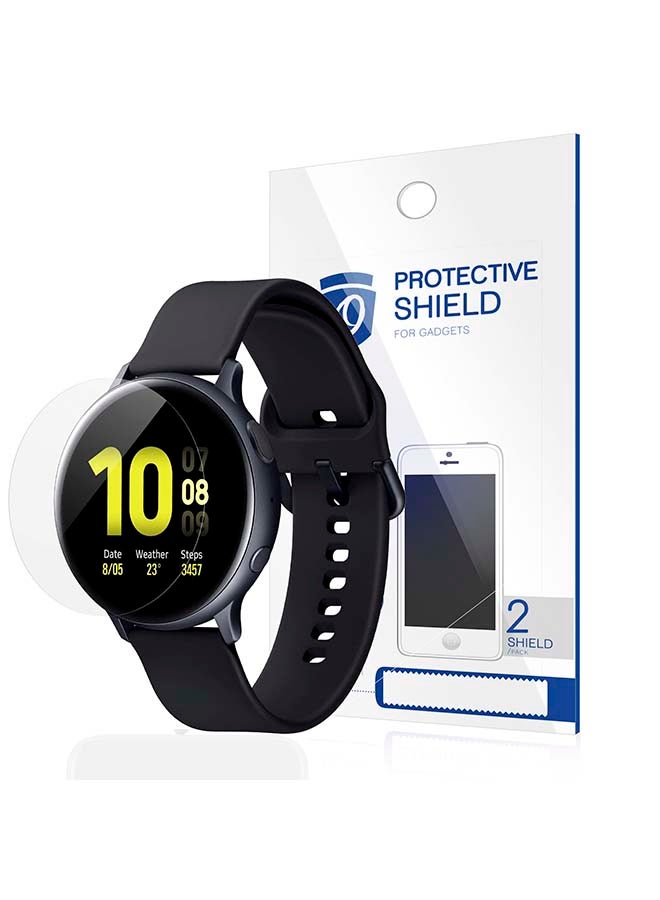 O Ozone 2-Piece Screen Protector For Galaxy Watch Active 2 Clear - Image 1