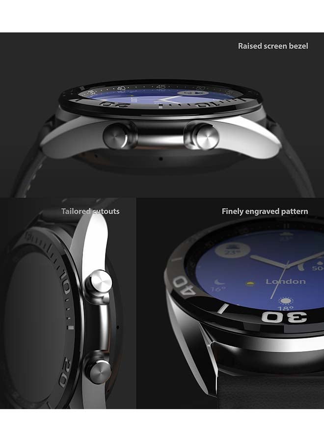 Ringke Bezel Styling Ring Stainless Steel Adhesive Cover for Galaxy Watch 3 45mm Black  - Image 3